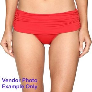 LAUREN by Ralph Lauren Beach Club Ruched Bikini Bottoms (Red, 8)